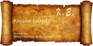 Koczka Enikő névjegykártya