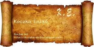 Koczka Enikő névjegykártya